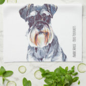 Linge De Cuisine M est pour le Schnauzer miniature (Plié)