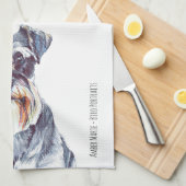 Linge De Cuisine M est pour le Schnauzer miniature (Quart Plié)