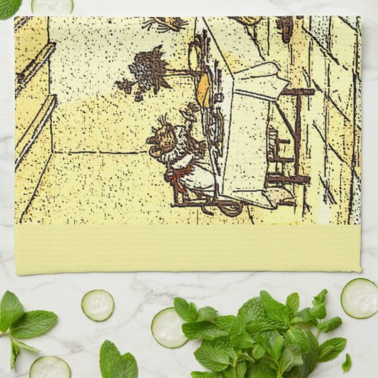 Linge De Cuisine M. Frog, M. Rat et Mlle Mouse    (Plié)