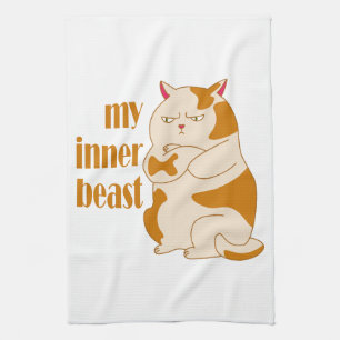 Linge De Cuisine Ma bête intérieure fainéante citation de motivatio