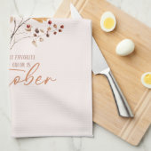 Linge De Cuisine Ma Couleur Préférée Est Octobre - Feuilles D'Autom (Quart Plié)