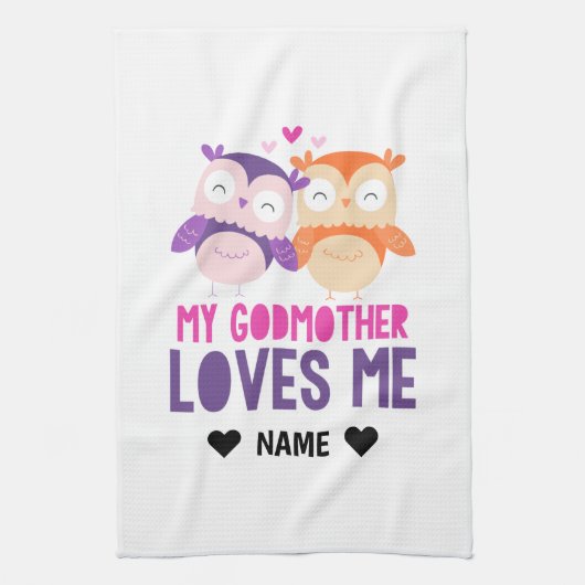 Linge De Cuisine Ma Godmère M'Aime -Hibou (Vertical)