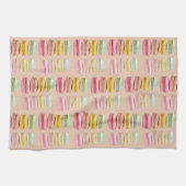Linge De Cuisine Macarons français aquarelle peints à la main (Horizontal)
