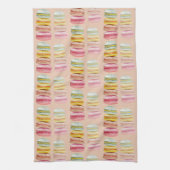 Linge De Cuisine Macarons français aquarelle peints à la main (Vertical)
