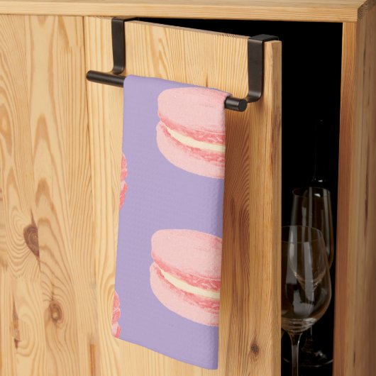 Linge De Cuisine Macarons roses (Pliage en tiers)