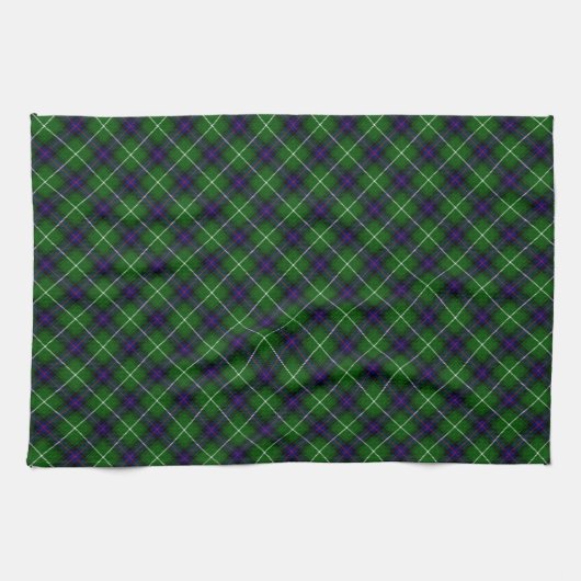 Linge De Cuisine MacDonald tartan bleu vert plaid (Horizontal)