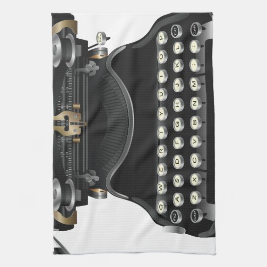 Linge De Cuisine Machine à écrire antique (Vertical)