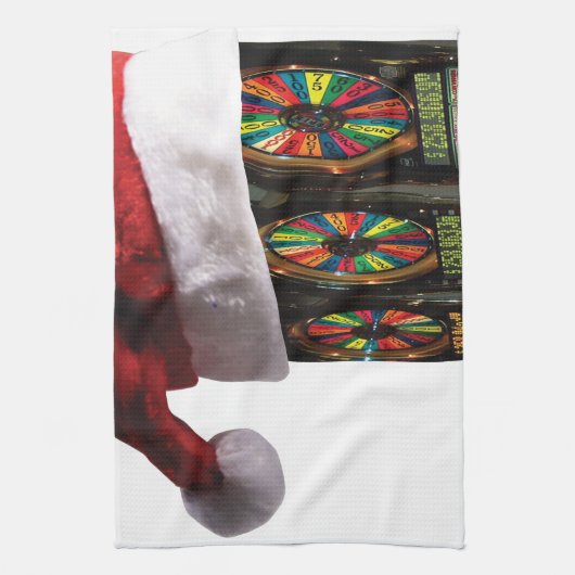 Linge De Cuisine Machine à sous de Vegas de Noël (Vertical)