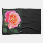 Linge De Cuisine Macro Rose rose et orange (Horizontal)