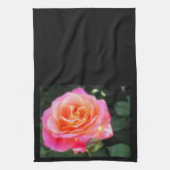 Linge De Cuisine Macro Rose rose et orange (Vertical)