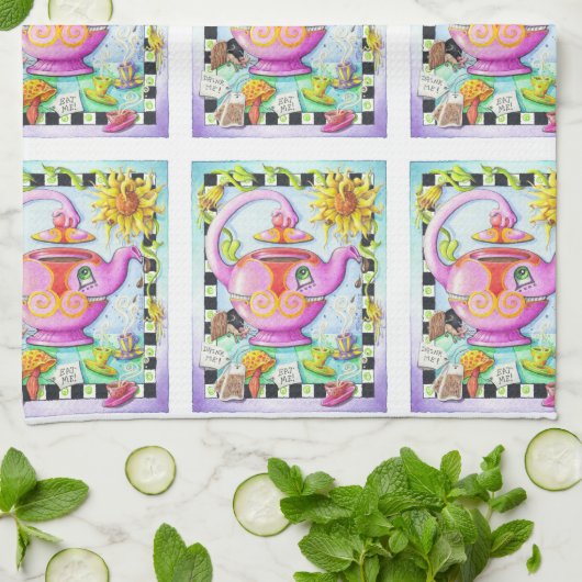 LINGE DE CUISINE MAD À PROPOS DE TEA PARTY (Plié)