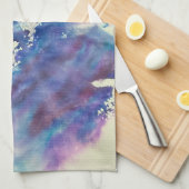 Linge De Cuisine Maddie blue and purple impressionist dish towel (Quart Plié)