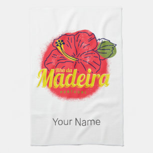 Linge De Cuisine Madeira Hibiscus Flower Island Portugal Souvenir