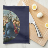 Linge De Cuisine Madone adorant l'Enfant avec 5 Anges Botticelli (Quart Plié)
