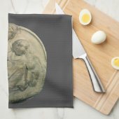 Linge De Cuisine Madonna et Enfant, Tondo Pitti par Michelangelo (Quart Plié)