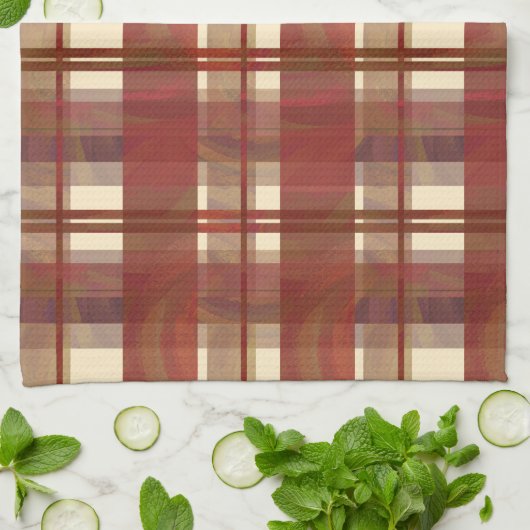 Linge De Cuisine Madras Plaid Fall Red (Plié)