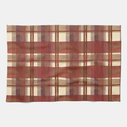 Linge De Cuisine Madras Plaid Fall Red (Horizontal)