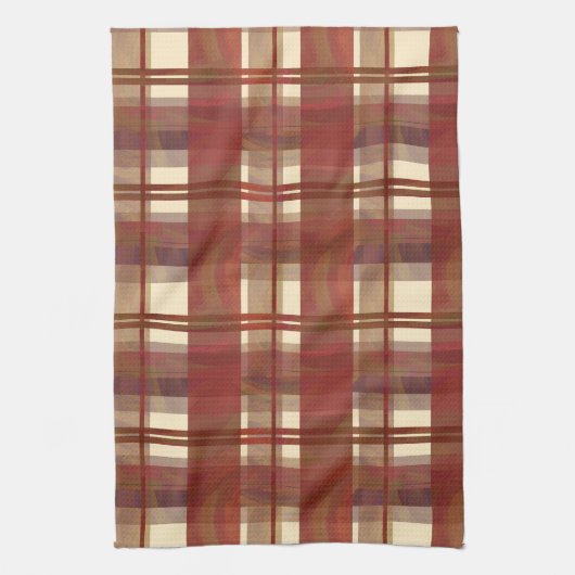 Linge De Cuisine Madras Plaid Fall Red (Vertical)