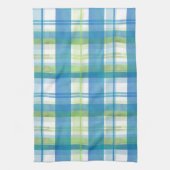 Linge De Cuisine Madras Plaid Green et Blue (Vertical)