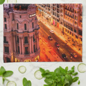 Linge De Cuisine Madrid Espagne Capitol City Skyline (Plié)