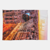 Linge De Cuisine Madrid Espagne Capitol City Skyline (Horizontal)
