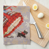 Linge De Cuisine Magasin de Noël à l'ancienne (Quart Plié)