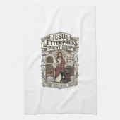 Linge De Cuisine Magasin d'impression Jésus Letterpress Jésus Lette (Vertical)