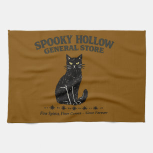 Linge De Cuisine Magasin Général Creux Effrayant Chat Noir Vintage 