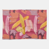 Linge De Cuisine Magenta et Abstrait or vibrants (Horizontal)