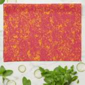 Linge De Cuisine Magenta et Orange (Plié)