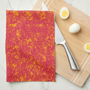 Linge De Cuisine Magenta et Orange
