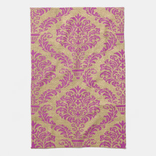 Linge De Cuisine Magenta Parisian Moods Damask