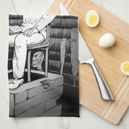 Linge De Cuisine Magie de cube foncé (Quart Plié)