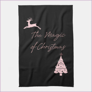 Linge De Cuisine Magie des rennes de Noël et de l'arbre