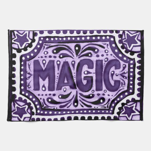 Linge De Cuisine Magie pourpre (Horizontal)