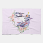 Linge De Cuisine Magique Unicorne maman & bébé aquarelle (Horizontal)