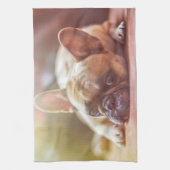 Linge De Cuisine Magnifique bulldog français allongé (Vertical)