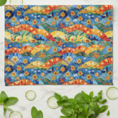 Linge De Cuisine Magnifique conception abstraite colorée (Plié)