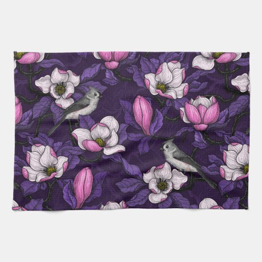 Linge De Cuisine Magnolia en floraison et tireur 4 (Horizontal)