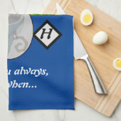 Linge De Cuisine Magpie adorable à l'aspect de verre Monogramme ave (Quart Plié)