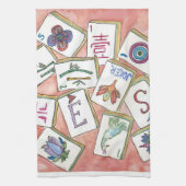 Linge De Cuisine Mahjong pêche (Vertical)