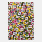 Linge De Cuisine Mahjong symbols on wildflowers background (Vertical)