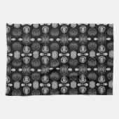 Linge De Cuisine Main Grise Et Noire (Horizontal)