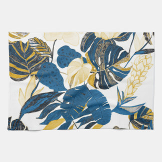 Linge De Cuisine Main Tropicale tirée : Motif créatif sans couture