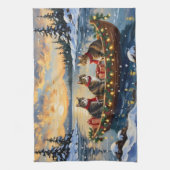 Linge De Cuisine Maine Coon Cat Christmas Boat Holiday (Vertical)