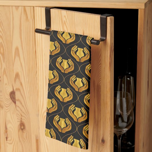 Linge De Cuisine Mains attentionnées (Pliage en tiers)