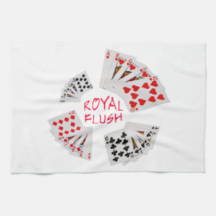 Linge De Cuisine Mains de poker - Royal Flush