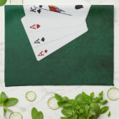 Linge De Cuisine Mains De Poker - Trois D'Un Genre - Ace (Plié)