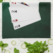 Linge De Cuisine Mains De Poker - Trois D'Un Genre - Deux (Plié)