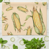 Linge De Cuisine Maïs sur le Motif Cob (Plié)